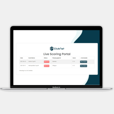 Live Scoring – ClubNet Systems